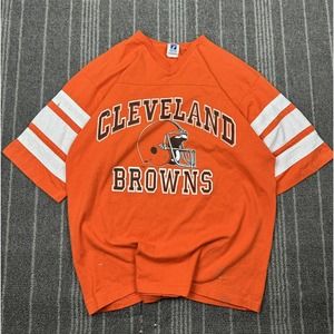 Orange Cleveland Browns Men's Shirt Vintage NFL 80s